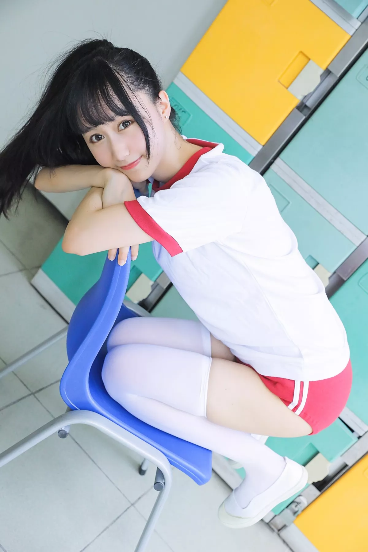 萌系小姐姐木绵绵OwO上体育课啦主题户外性感学妹JK+体育课运动服迷人写真59P