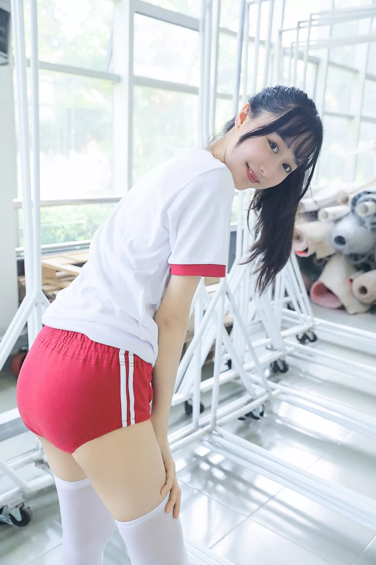 萌系小姐姐木绵绵OwO上体育课啦主题户外性感学妹JK+体育课运动服迷人写真59P
