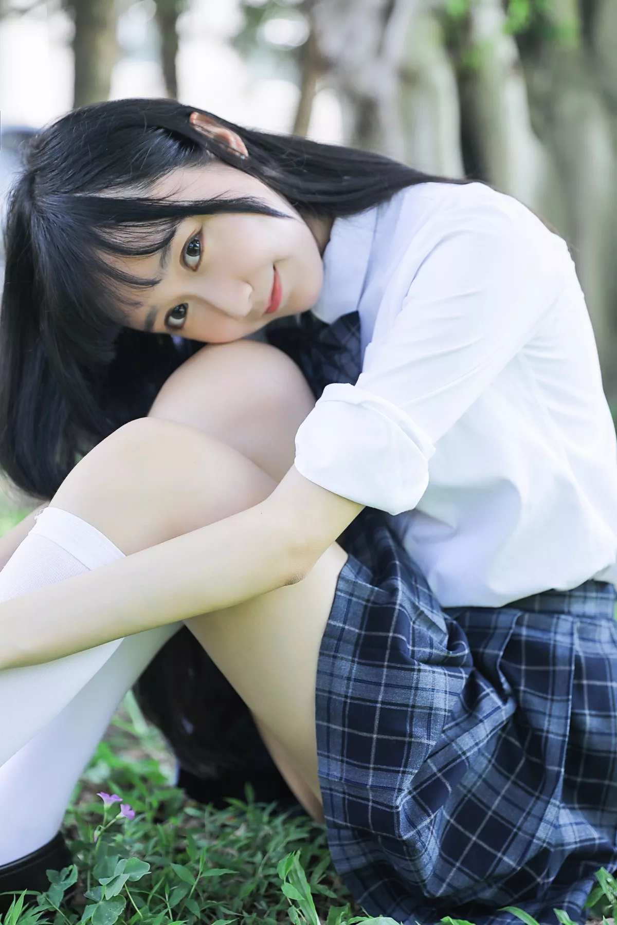 萌系小姐姐木绵绵OwO上体育课啦主题户外性感学妹JK+体育课运动服迷人写真59P