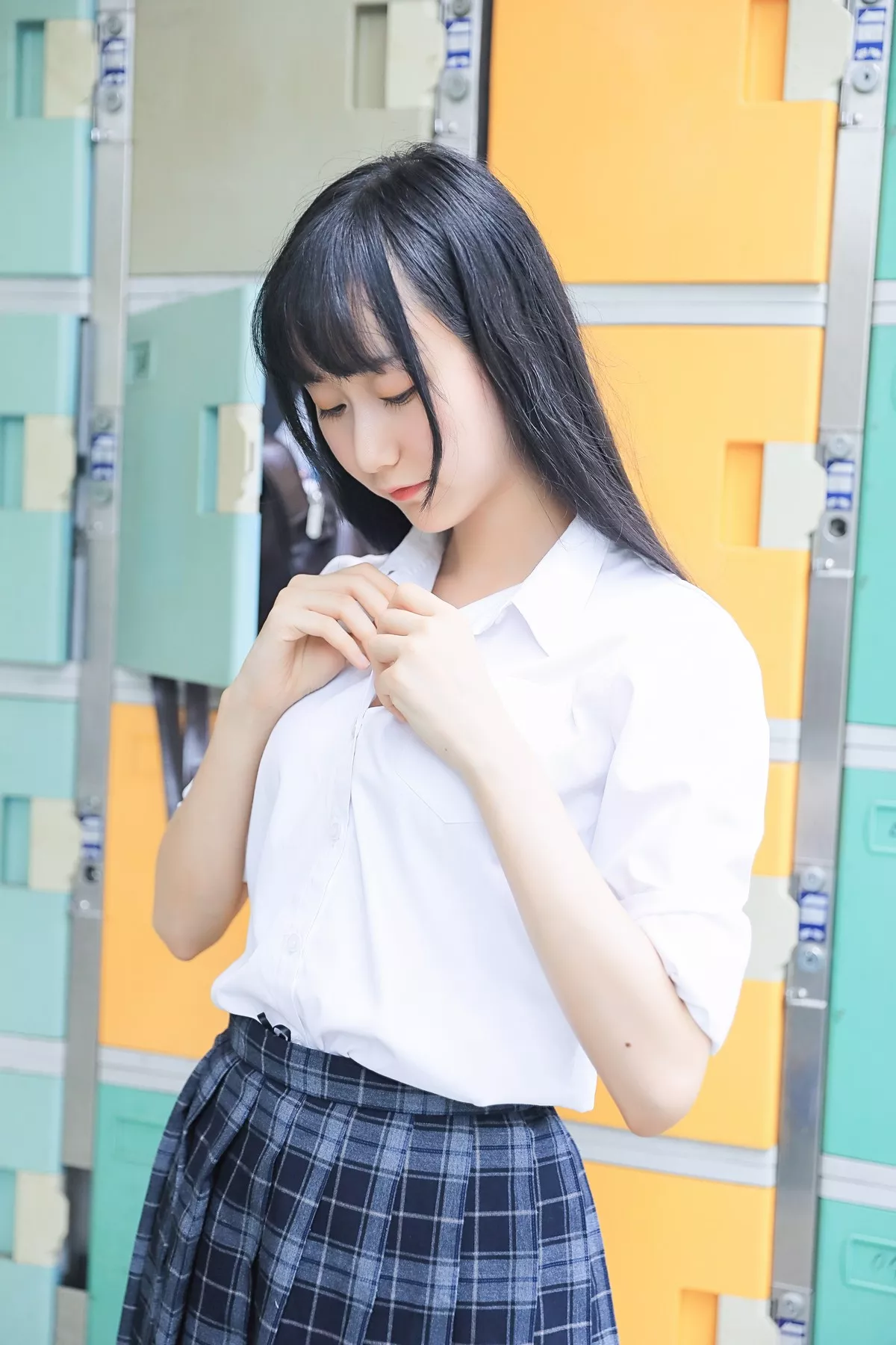 萌系小姐姐木绵绵OwO上体育课啦主题户外性感学妹JK+体育课运动服迷人写真59P