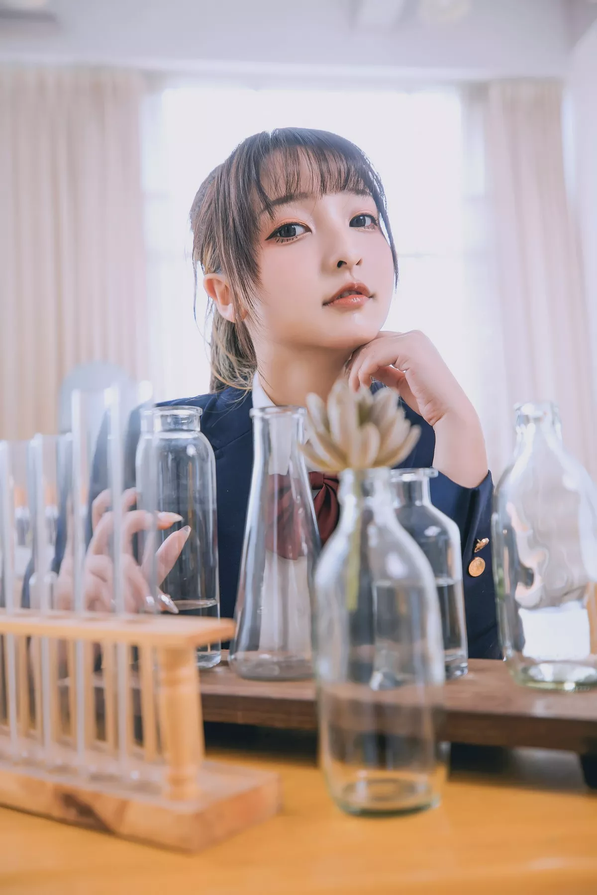 萝莉美女神楽板真冬百合教室主题教室里师生情主题性感白T配黑丝袜诱惑写真150P