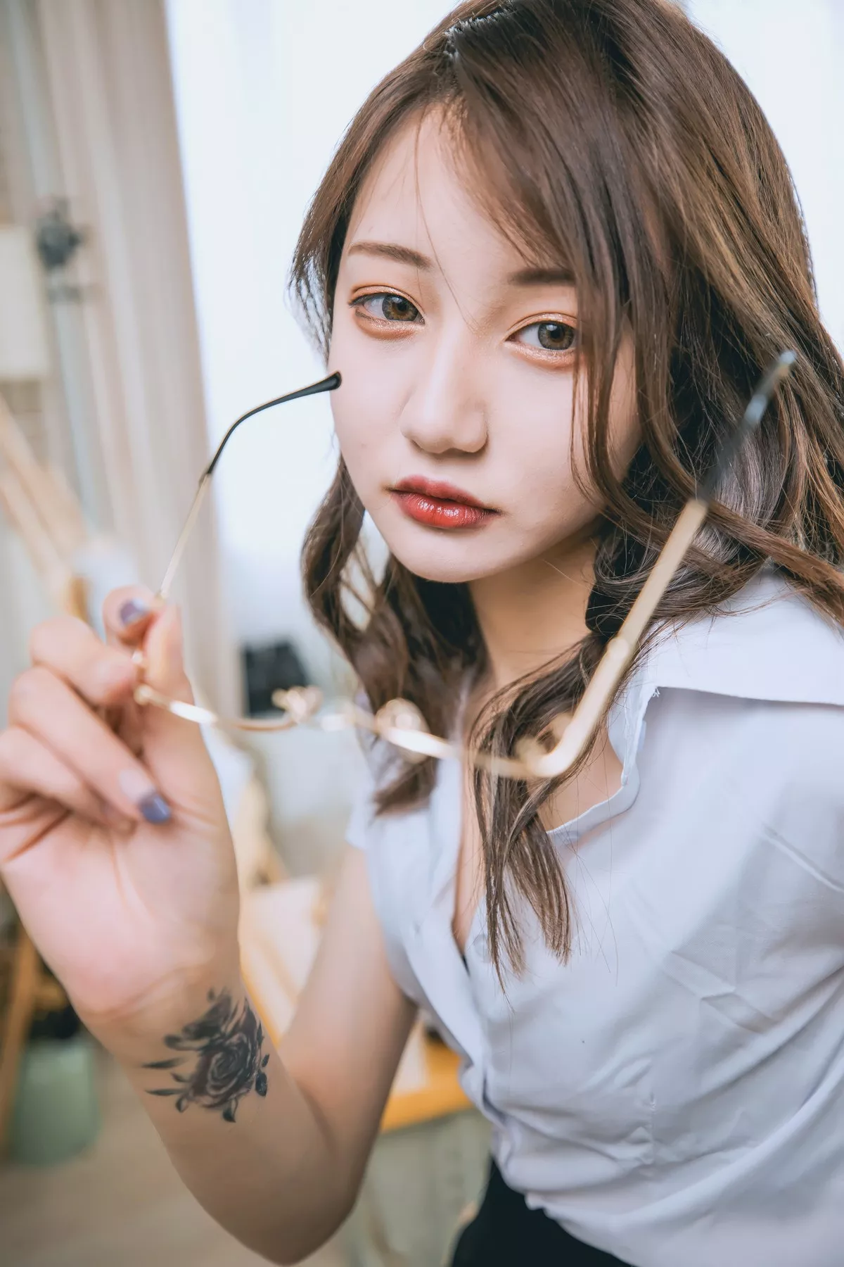 萝莉美女神楽板真冬百合教室主题教室里师生情主题性感白T配黑丝袜诱惑写真150P