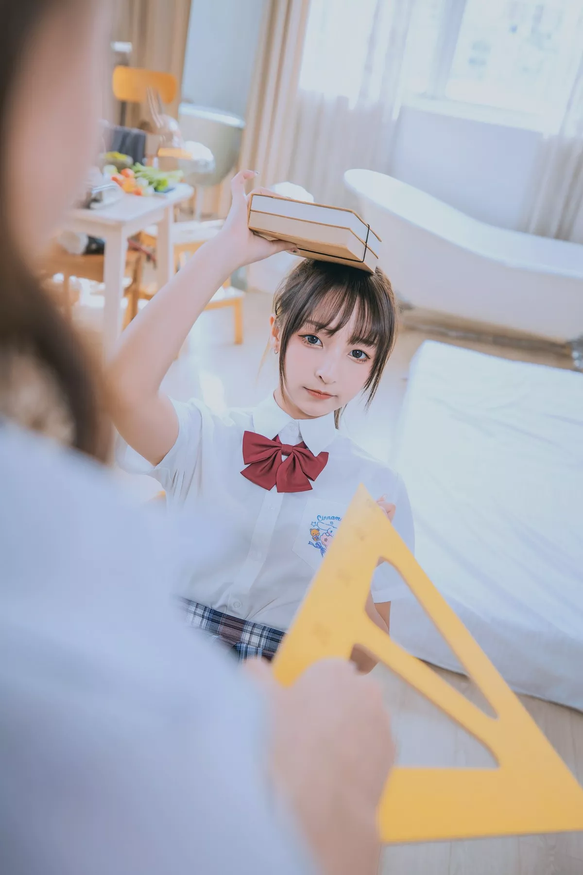萝莉美女神楽板真冬百合教室主题教室里师生情主题性感白T配黑丝袜诱惑写真150P