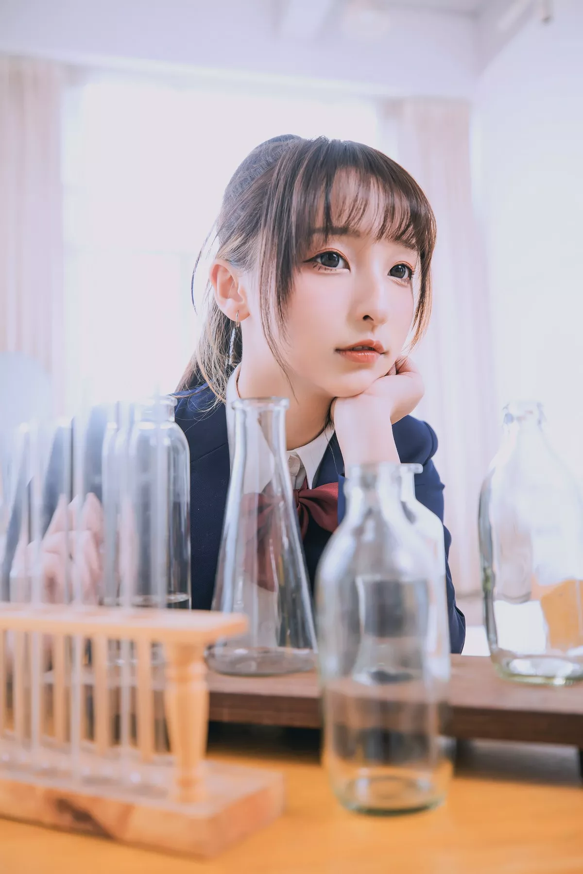 萝莉美女神楽板真冬百合教室主题教室里师生情主题性感白T配黑丝袜诱惑写真150P