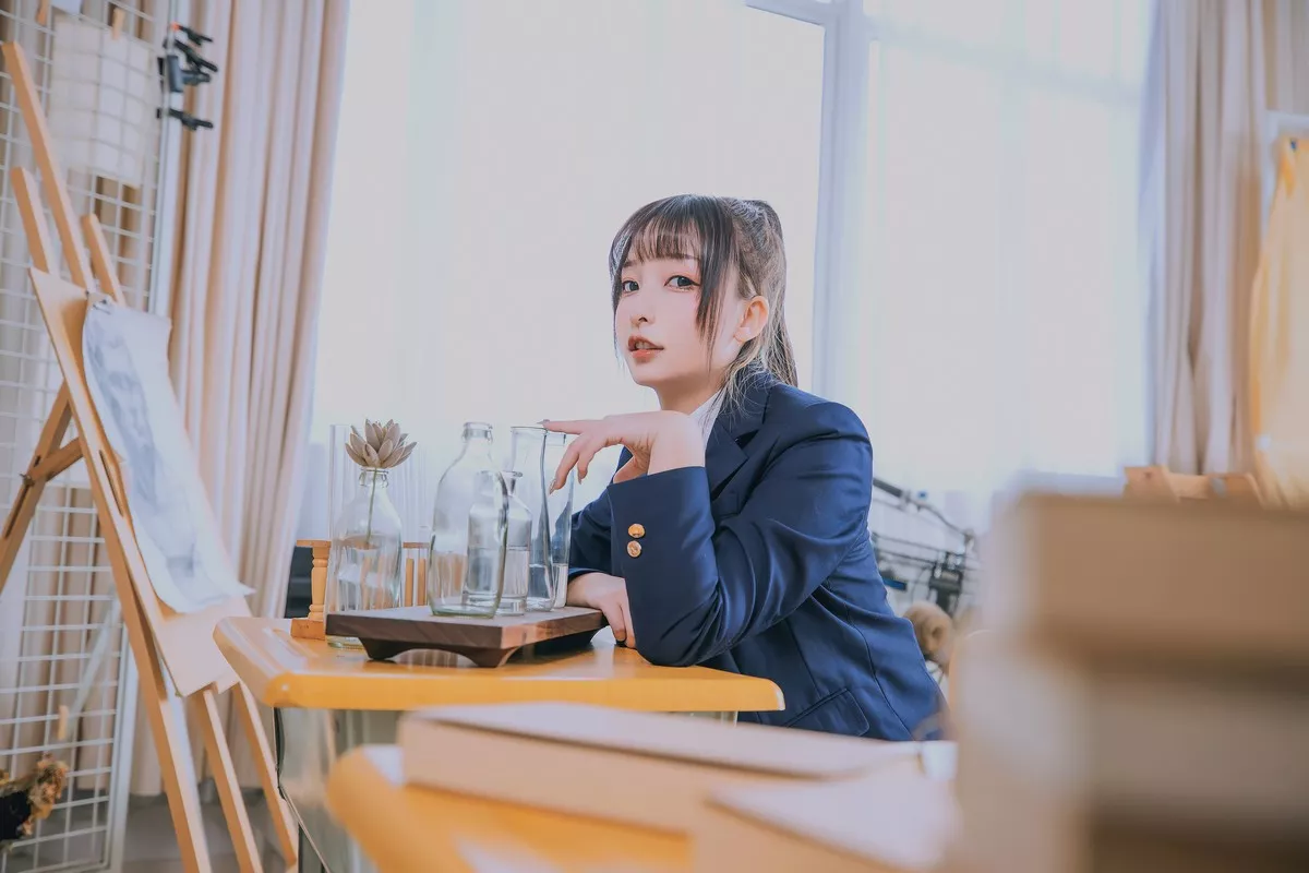 萝莉美女神楽板真冬百合教室主题教室里师生情主题性感白T配黑丝袜诱惑写真150P