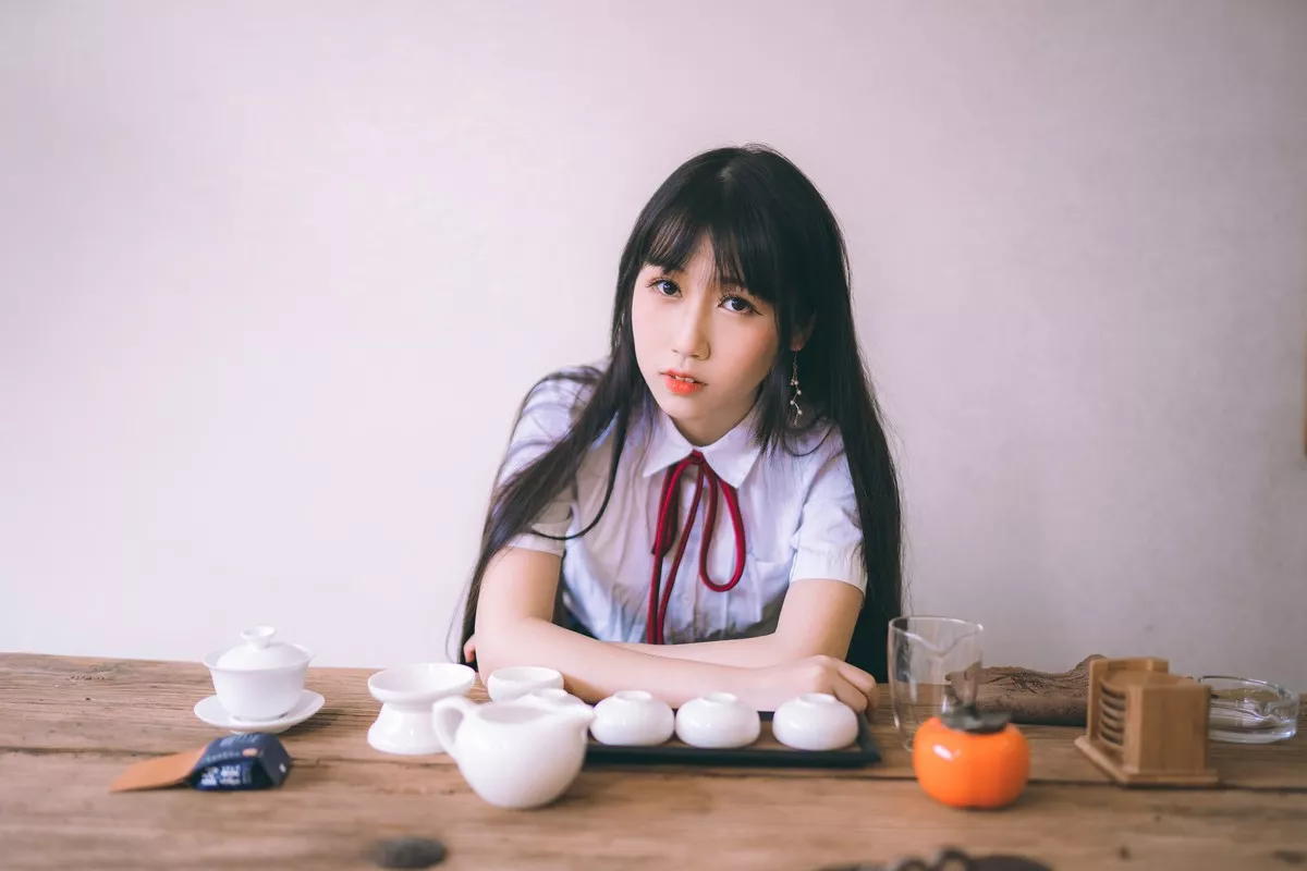 人气Coser不呆猫校服JK主题私房性感黑色短裙下超薄黑丝裤袜极致魅惑写真64P