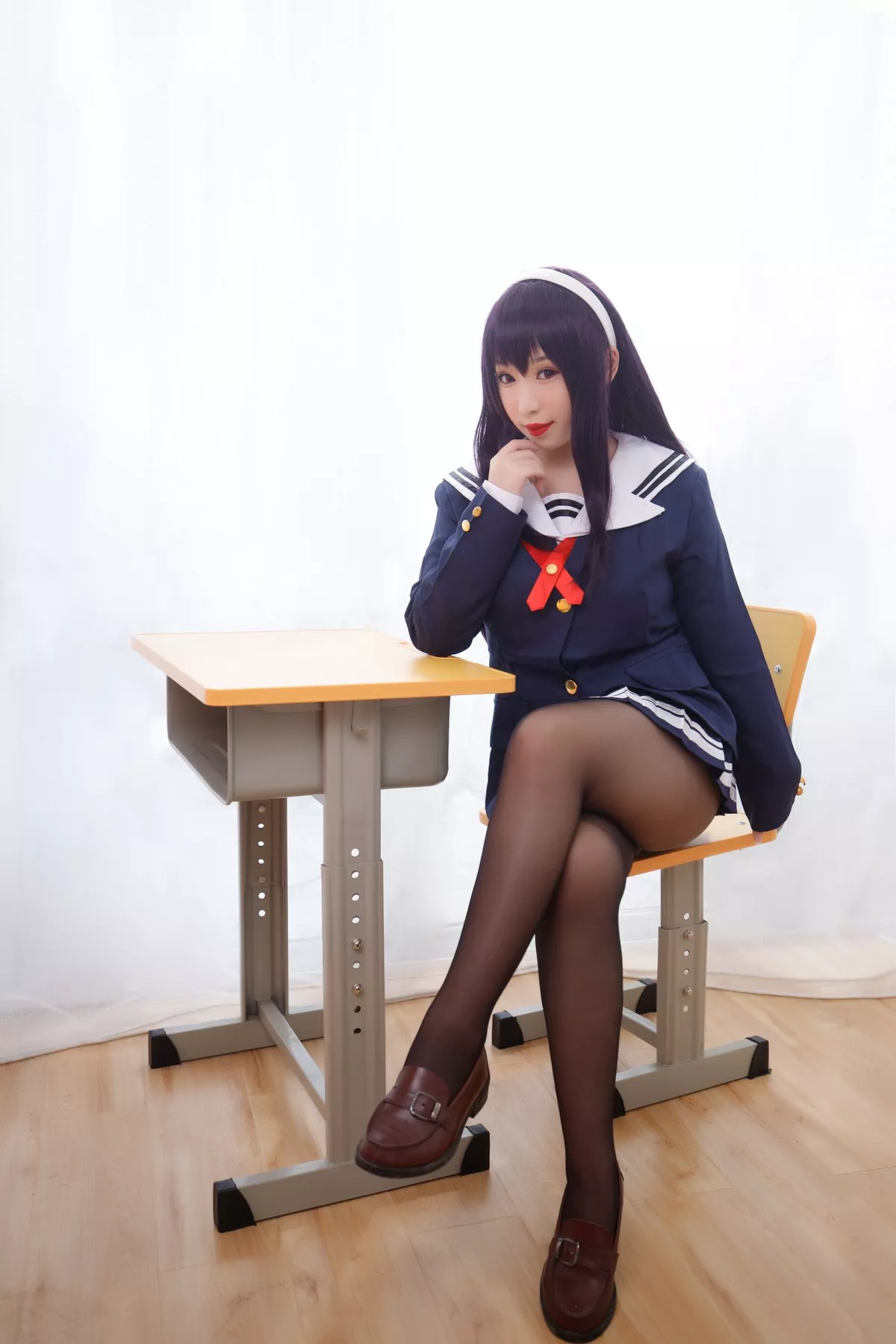 网络美女胡桃猫Kurumineko学姐主题私房脱性感学生制服露豪乳翘臀极致诱惑写真187P