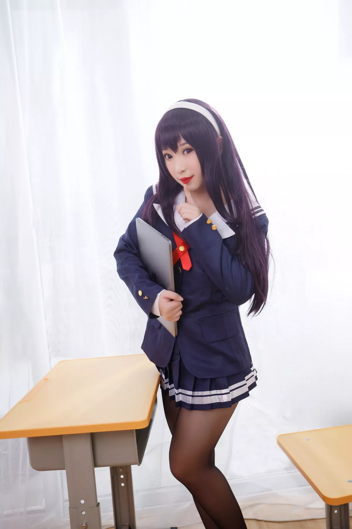 网络美女胡桃猫Kurumineko学姐主题私房脱性感学生制服露豪乳翘臀极致诱惑写真187P