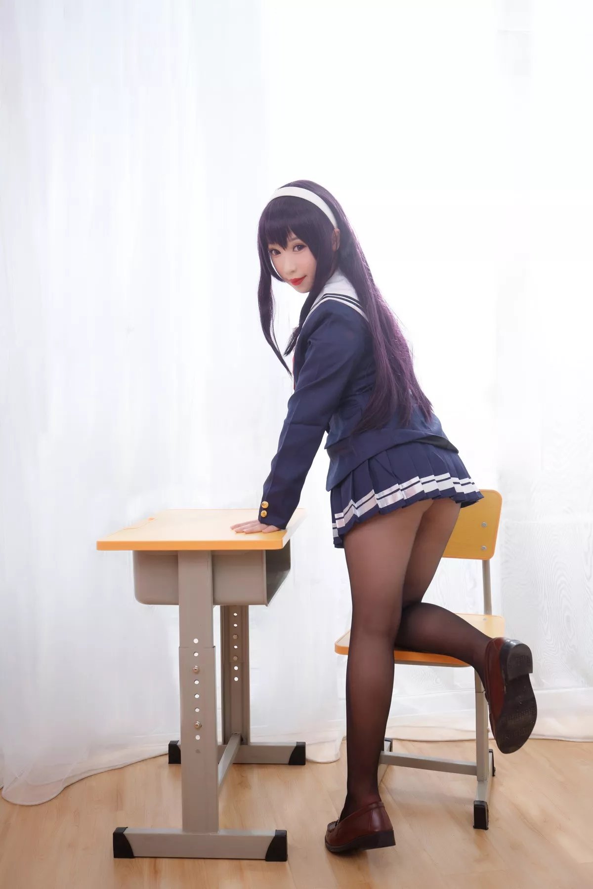 网络美女胡桃猫Kurumineko学姐主题私房脱性感学生制服露豪乳翘臀极致诱惑写真187P