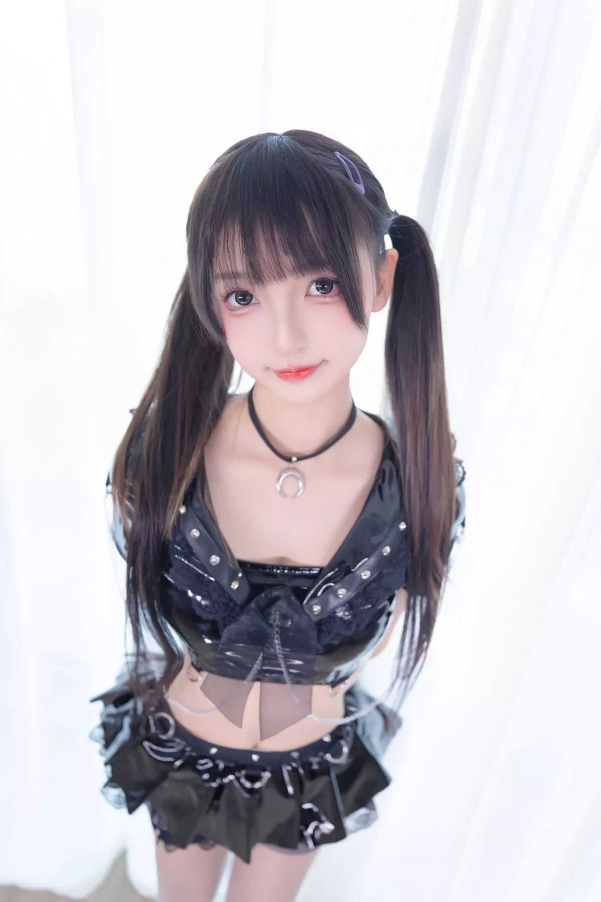 萝莉美女神楽坂真冬魔女的课后辅导主题私房性感黑色皮质套装配超薄黑丝诱惑写真75P