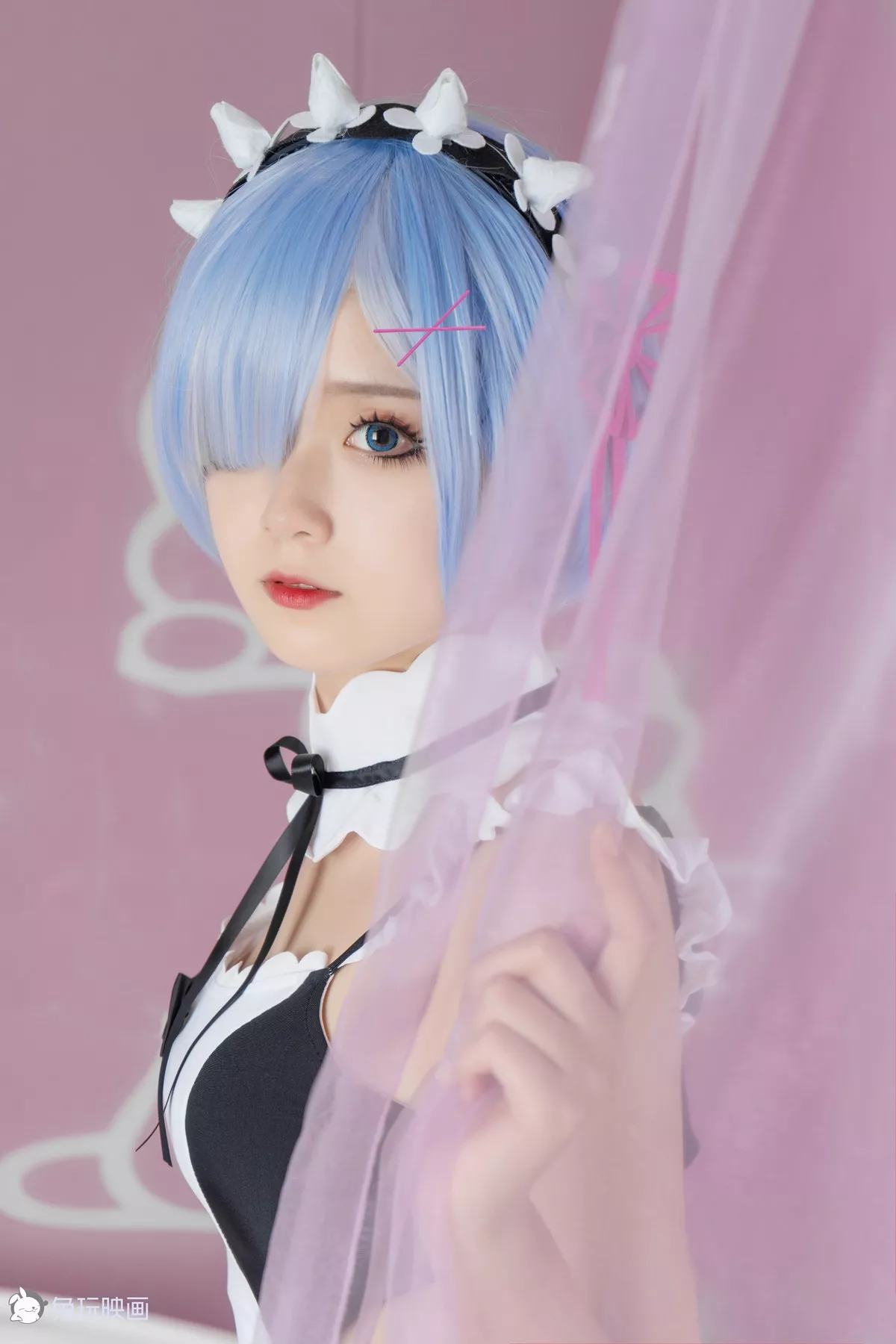 Coser美女Akisoso秋楚楚蕾姆夏日泳装主题私房性感连体泳装秀完美身材诱惑写真46P