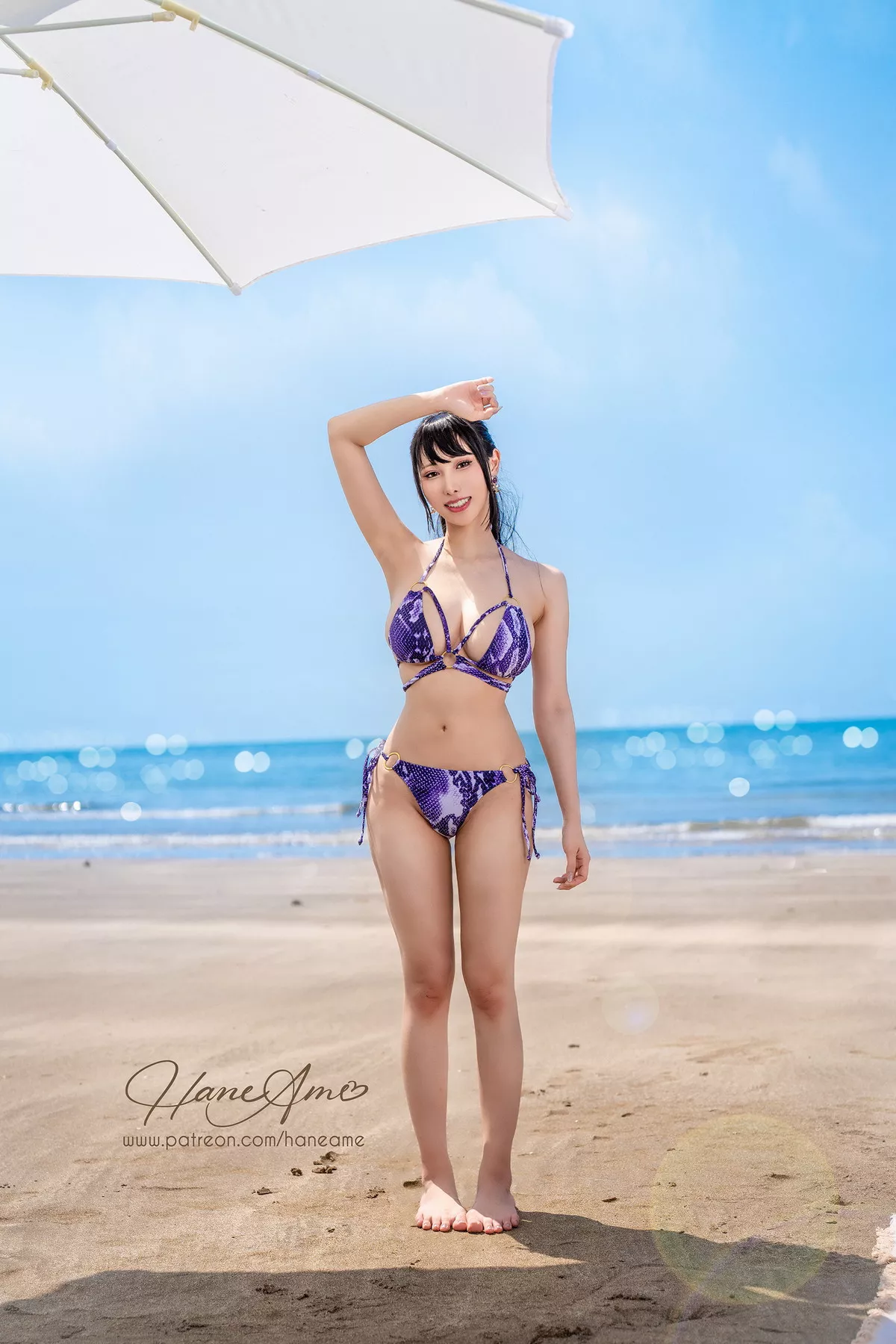 Coser美女雨波_HaneAme夏日主题海边沙滩性感比基尼秀完美身材撩人诱惑写真47P