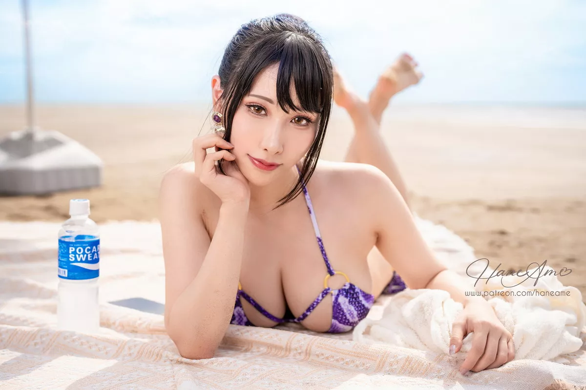 Coser美女雨波_HaneAme夏日主题海边沙滩性感比基尼秀完美身材撩人诱惑写真47P