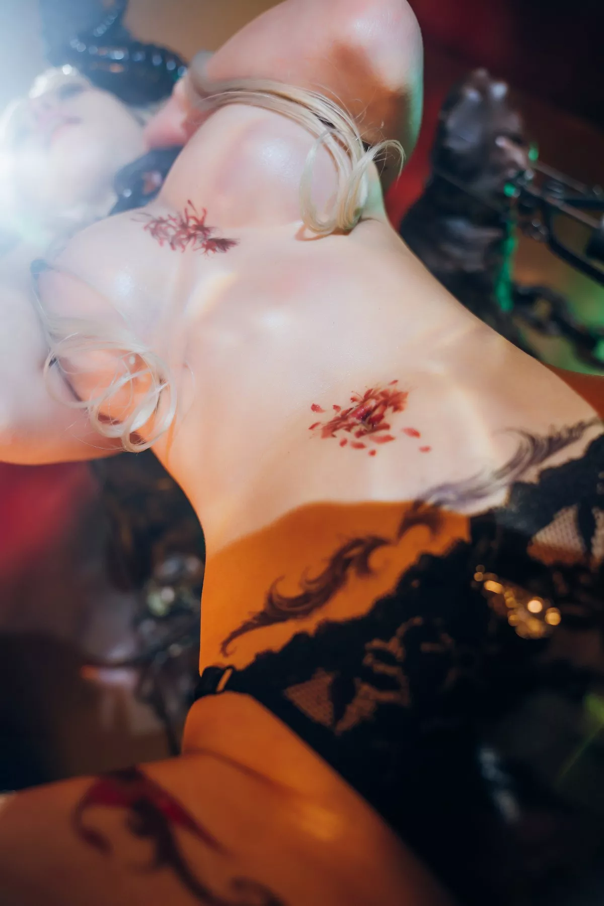 网络美少女晕崽Zz魅魔2主题性感黑色情趣服饰露傲人豪乳遮点极致诱惑写真51P