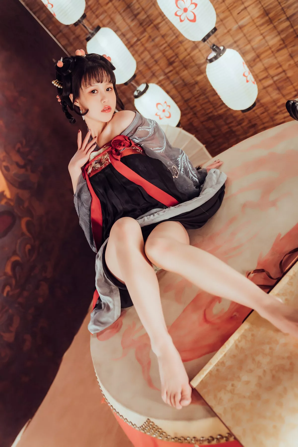 网络美少女晕崽Zz小琵琶精主题私房日系古典风脱性感服饰露火辣身材诱惑写真100P