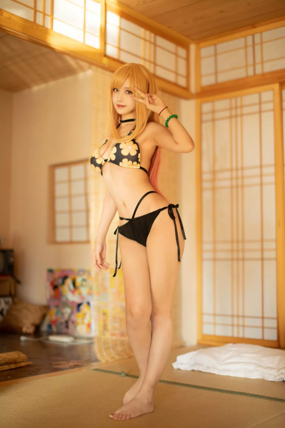 网络美女Shika小鹿鹿喜多川海梦泳装主题私房性感比基尼秀完美身材诱惑写真42P