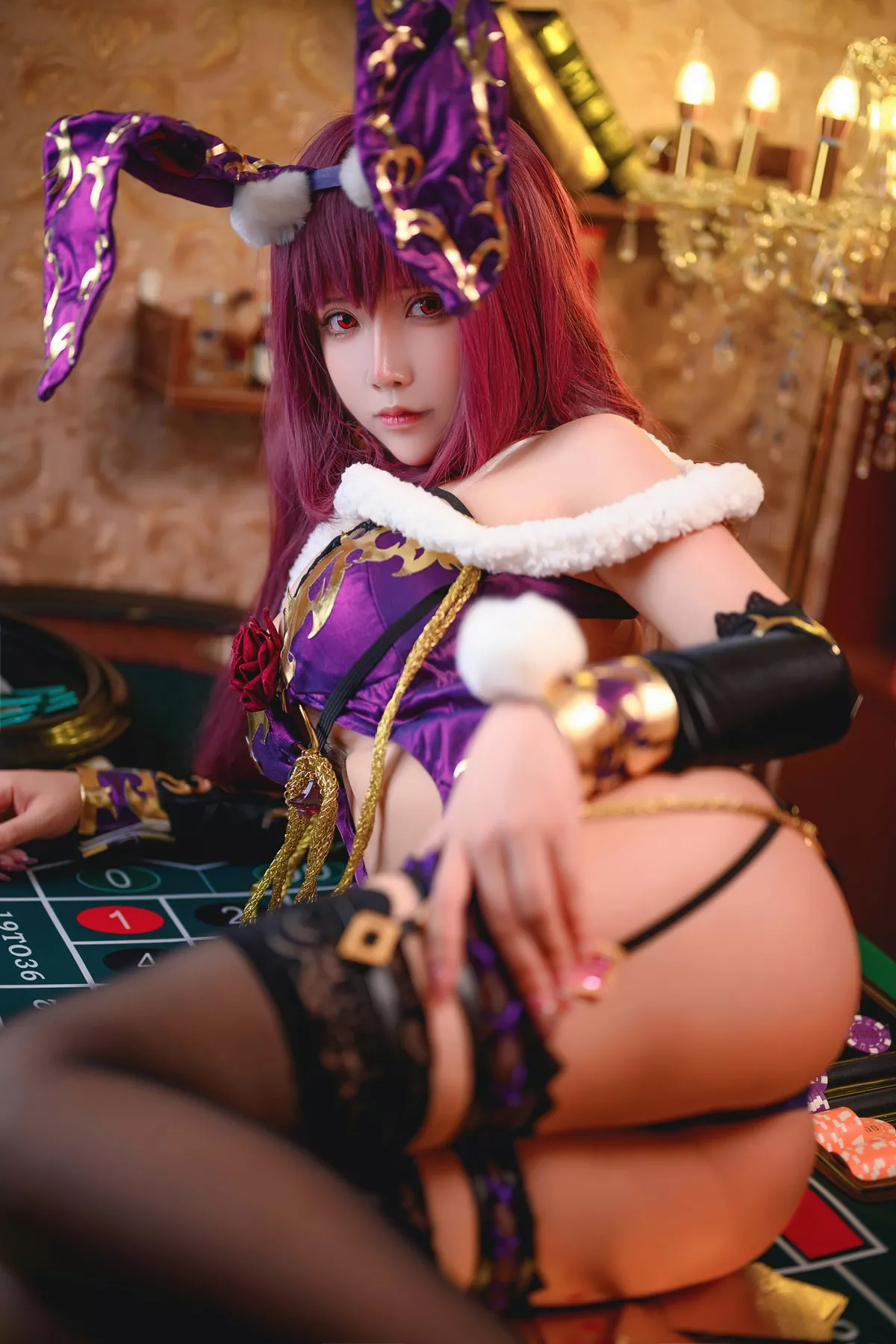 二次元妹子抱走莫子aa斯卡哈兔女郎主题私房性感服饰露傲人豪乳遮点诱惑写真51P