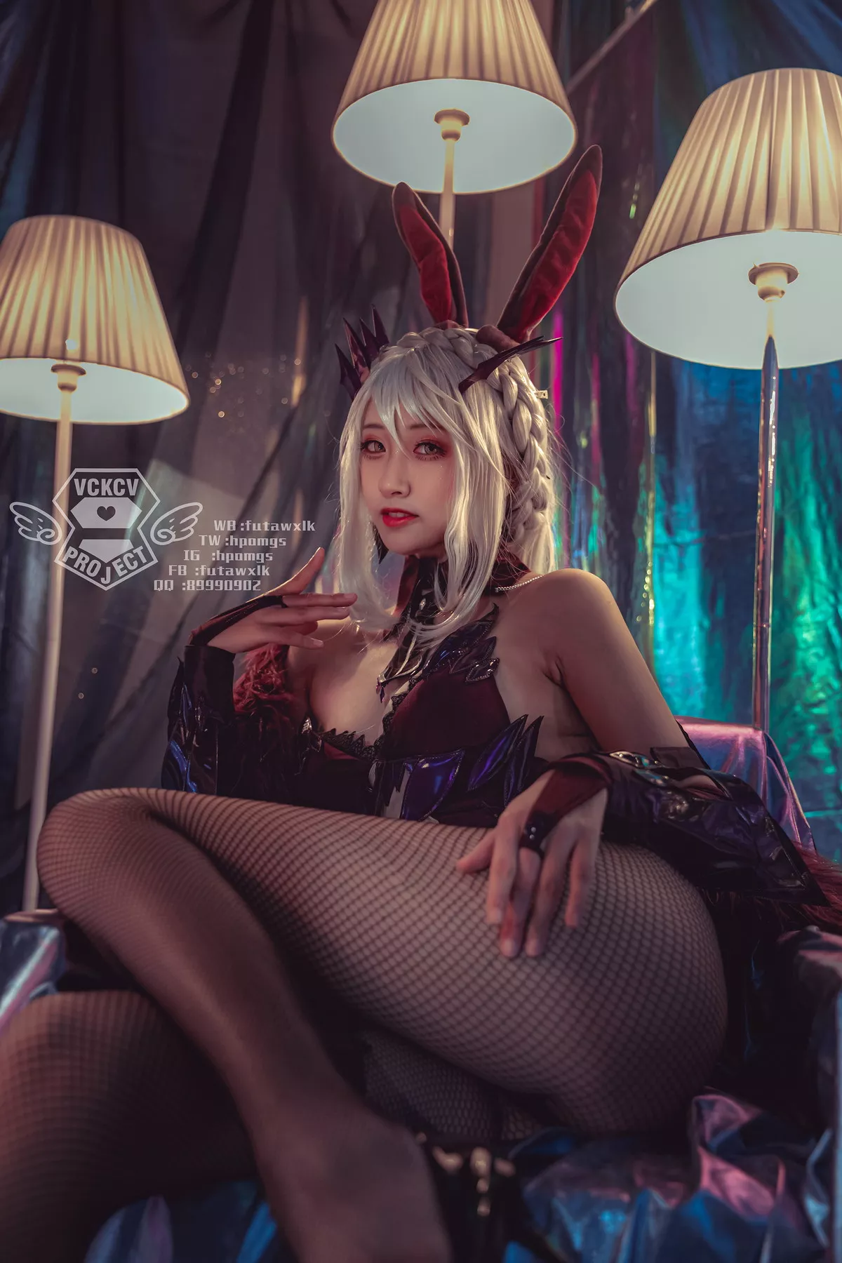 Coser美女Luisa_零纱兔女郎阿尔托莉雅主题性感内衣配黑丝网袜秀翘臀诱惑写真29P