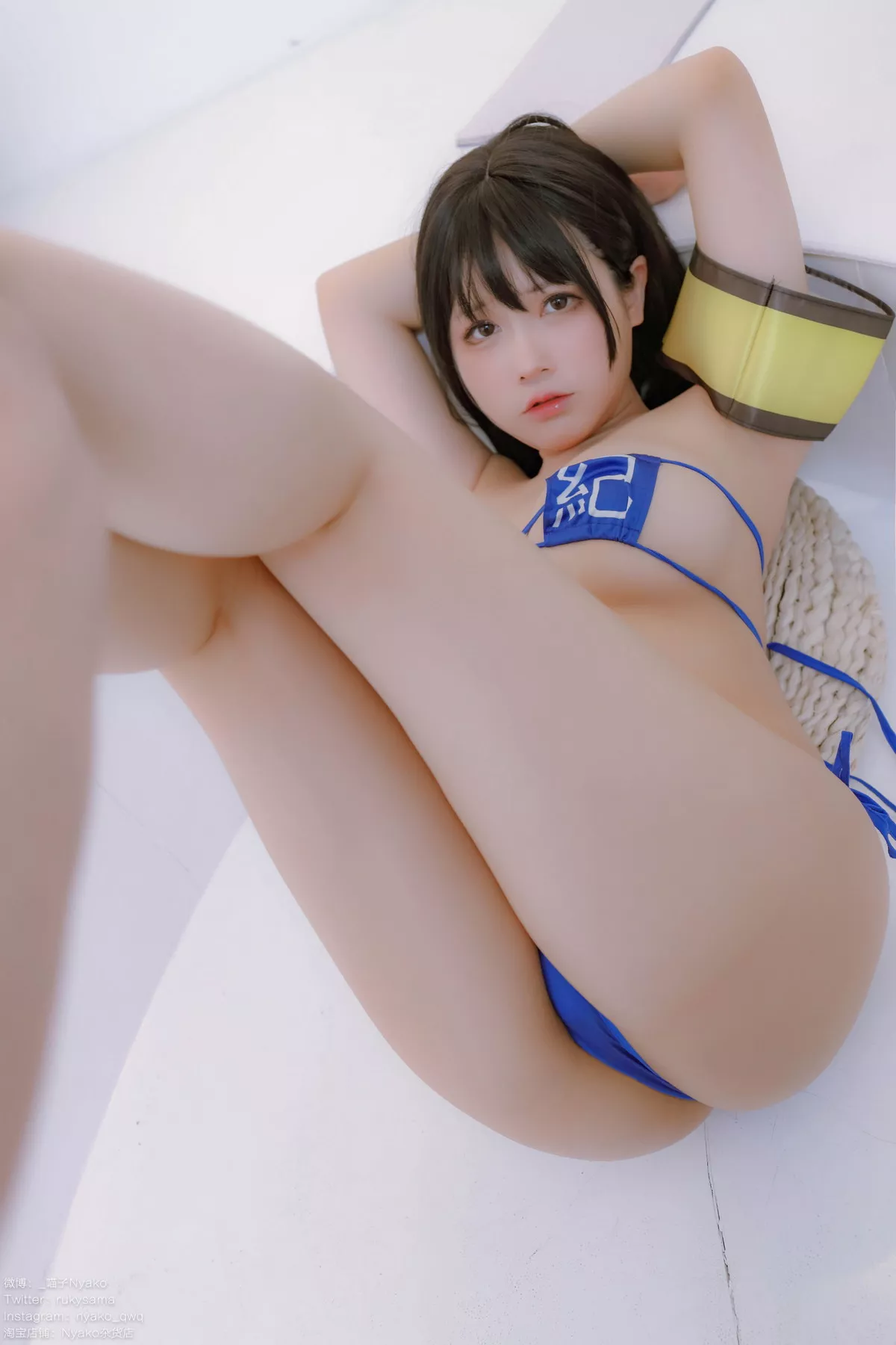 网络美女Nyako喵子风纪委员主题私房半脱性感学生装露风纪内衣撩人诱惑写真85P