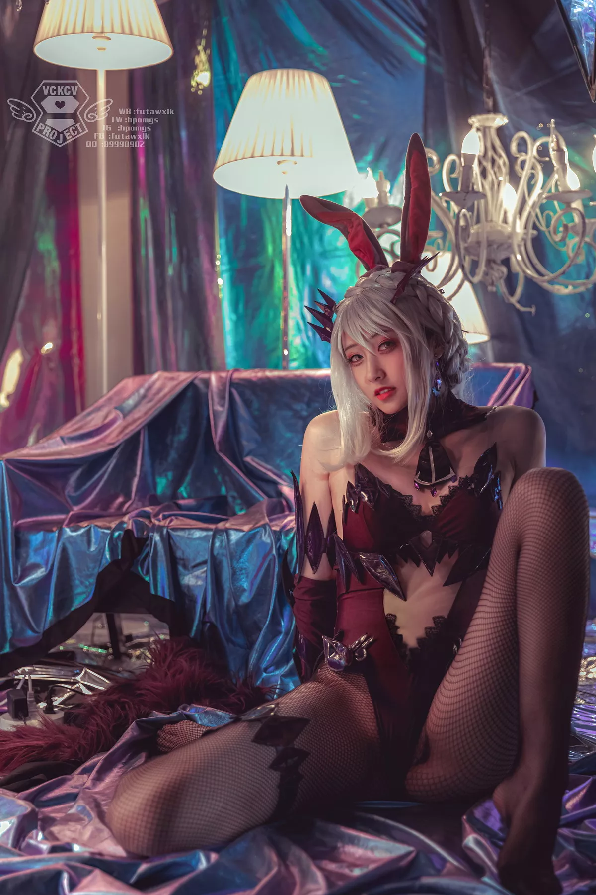 Coser美女Luisa_零纱兔女郎阿尔托莉雅主题性感内衣配黑丝网袜秀翘臀诱惑写真29P