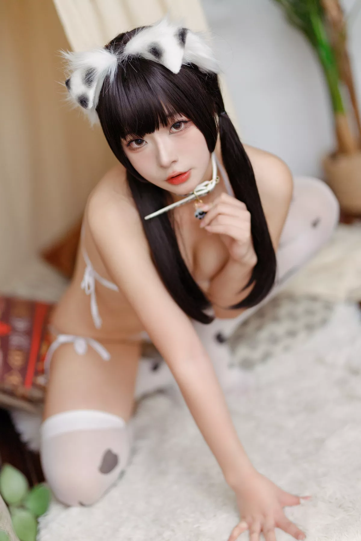 网络美女yuuhui玉汇＆胡桃猫宠物情人主题性感姐妹花私房内衣系列惹火诱惑写真170P