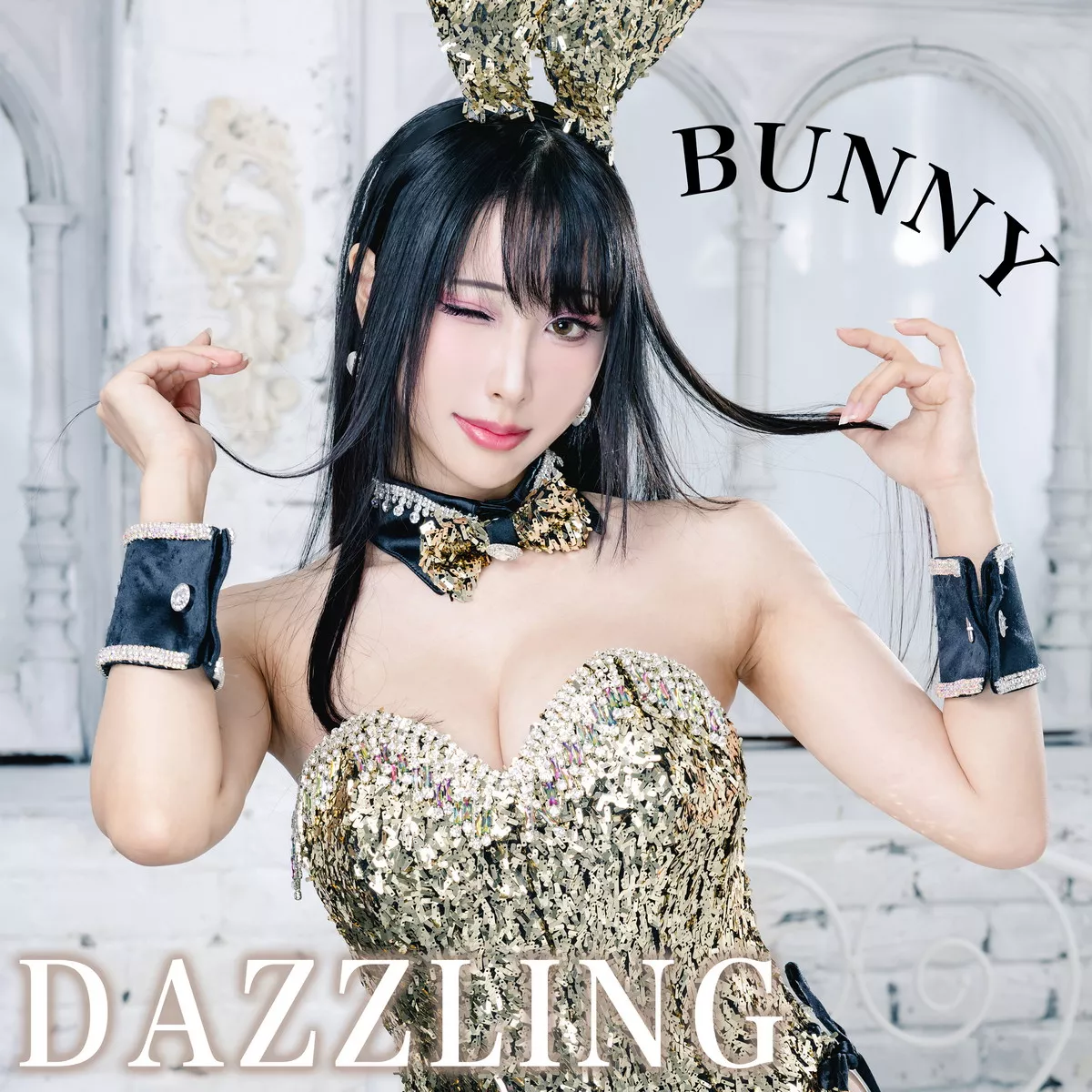 Coser美女雨波_HaneAme金炫兔女郎主题性感闪亮连体衣配黑丝袜完美诱惑写真35P
