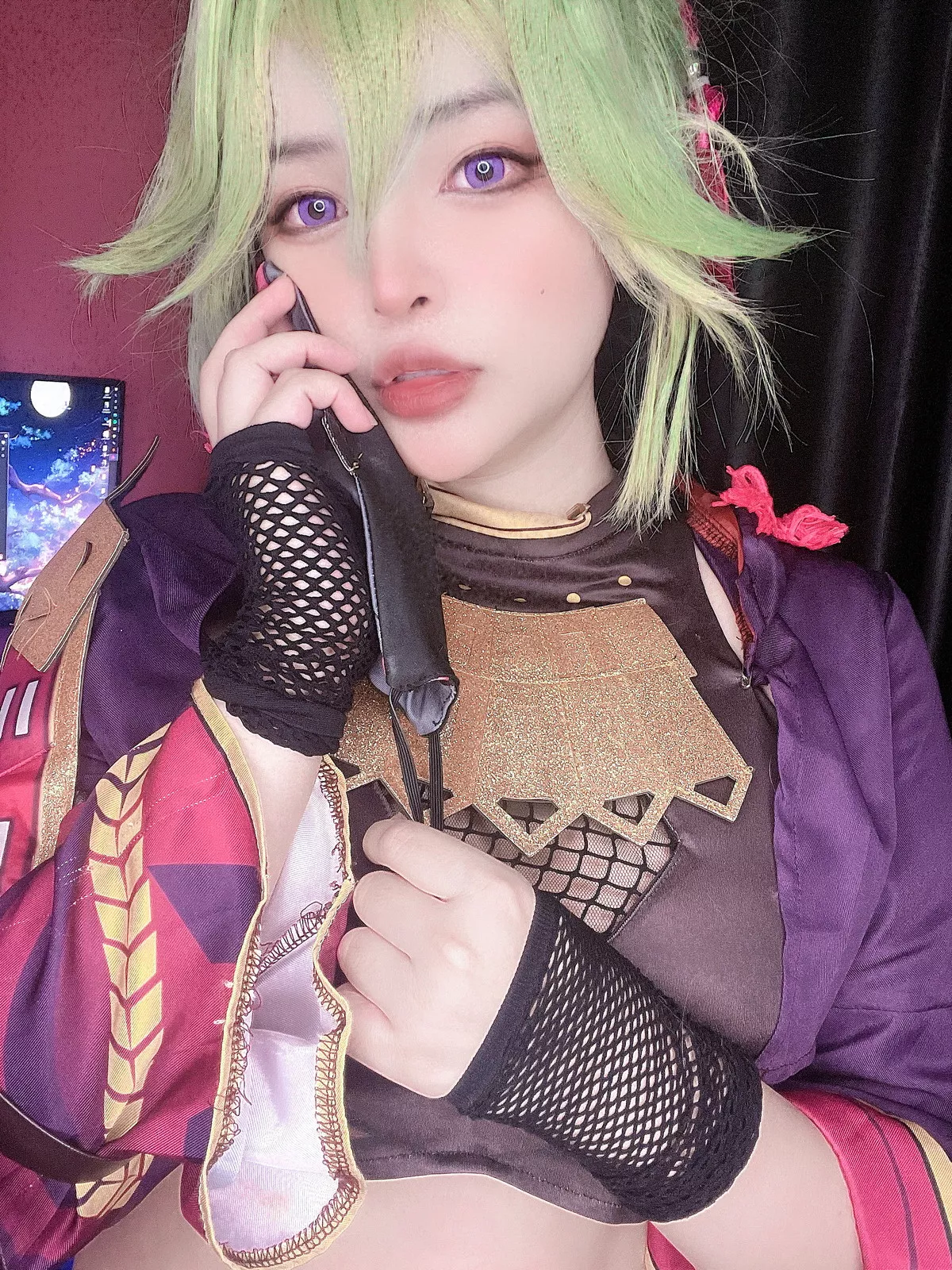 越南萌妹纸MiMiChan-Kuki Shinobu主题性感薄纱服饰半脱秀完美身材诱惑写真39P