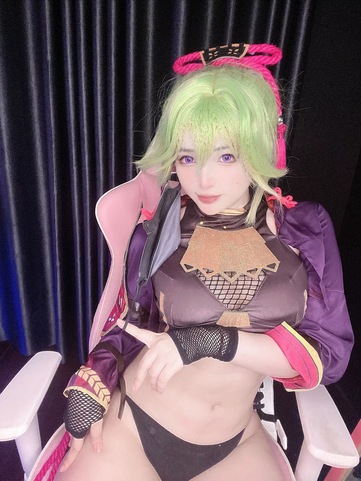 越南萌妹纸MiMiChan-Kuki Shinobu主题性感薄纱服饰半脱秀完美身材诱惑写真39P