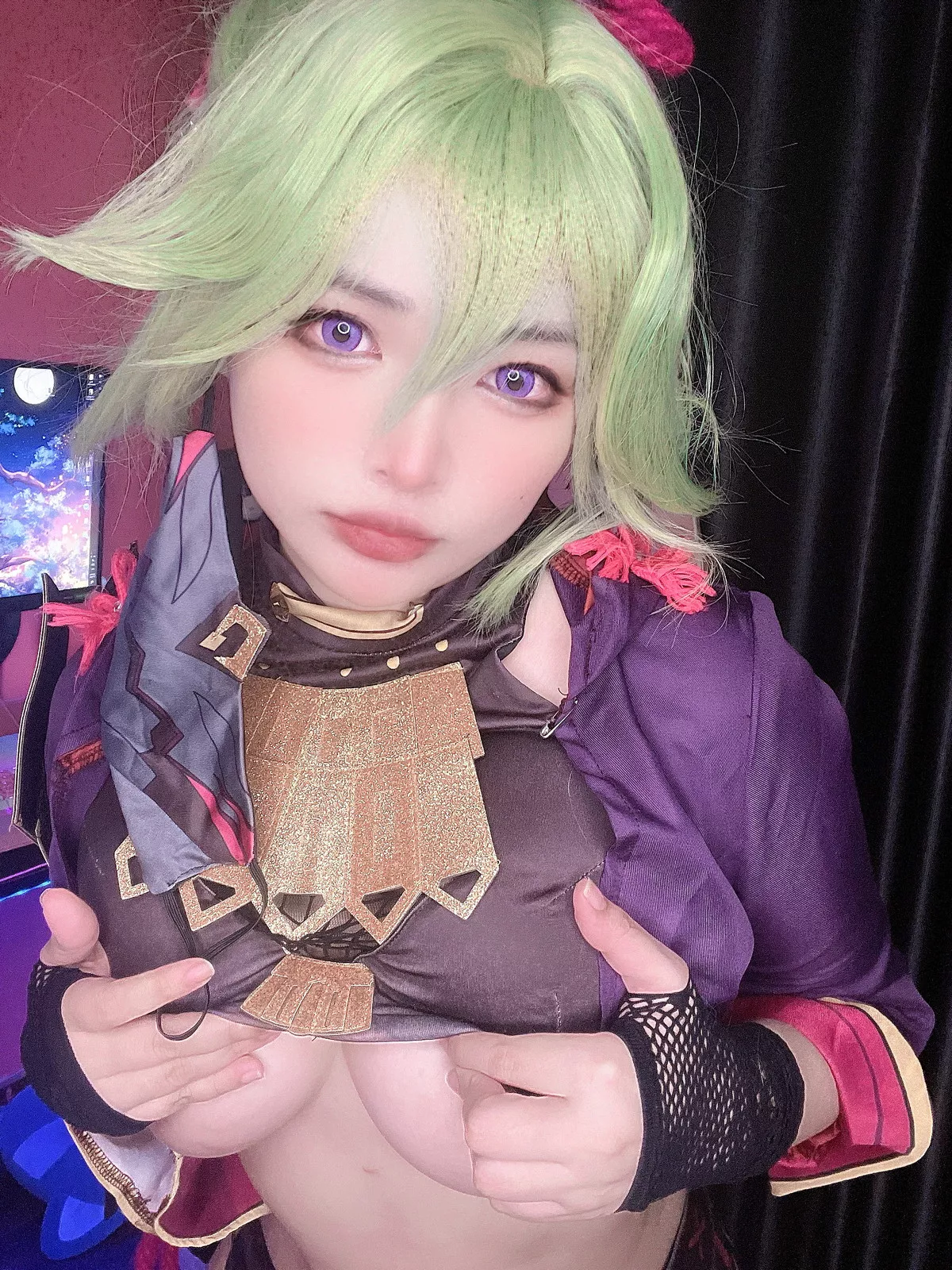 越南萌妹纸MiMiChan-Kuki Shinobu主题性感薄纱服饰半脱秀完美身材诱惑写真39P
