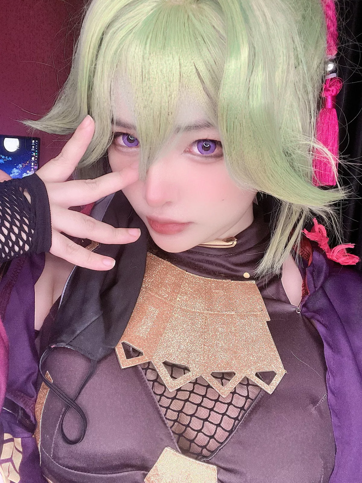 越南萌妹纸MiMiChan-Kuki Shinobu主题性感薄纱服饰半脱秀完美身材诱惑写真39P