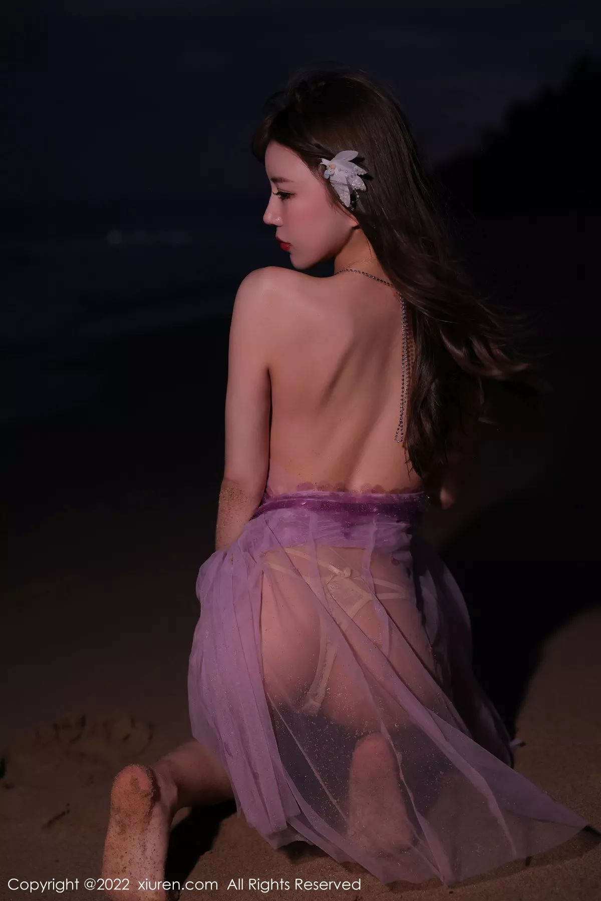 XiuRen第5890期_模特tina_甜仔海南旅拍沙滩场景粉色真空裙秀凹凸身材诱惑写真53P