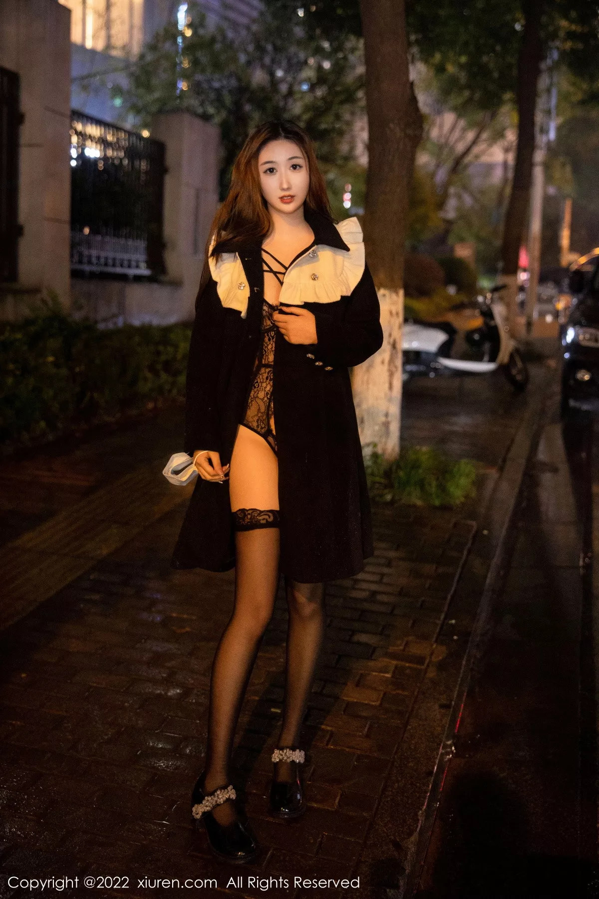 XiuRen第5984期_模特江真真浴缸场景性感黑色蕾丝内衣秀曼妙身姿迷人诱惑写真78P