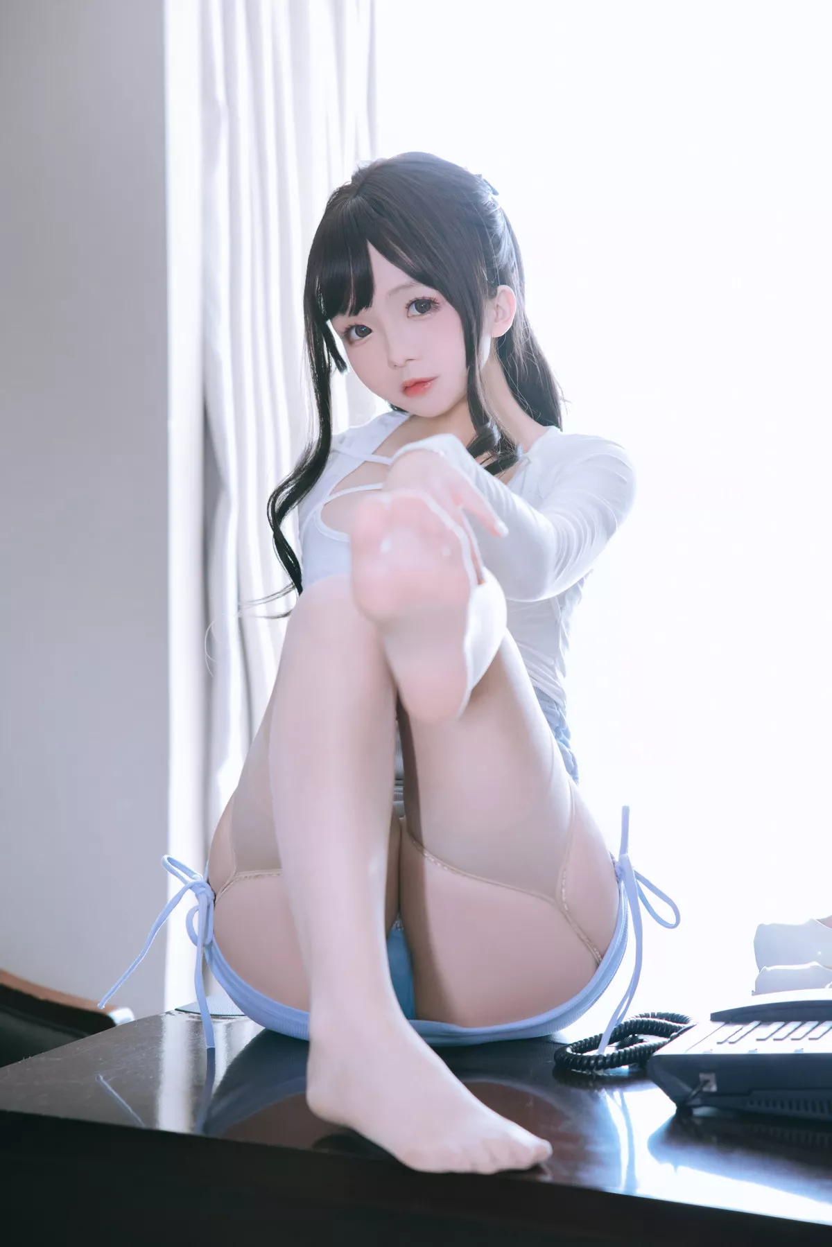 Cosplay美女日奈娇包臀裙秘书主题私房半脱制服露性感内衣秀童颜巨乳诱惑写真105P