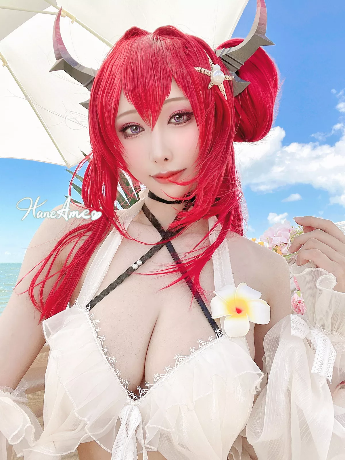 Coser美女雨波_HaneAme泳裝主题海边沙滩性感比基尼秀完美身材惹火诱惑写真38P