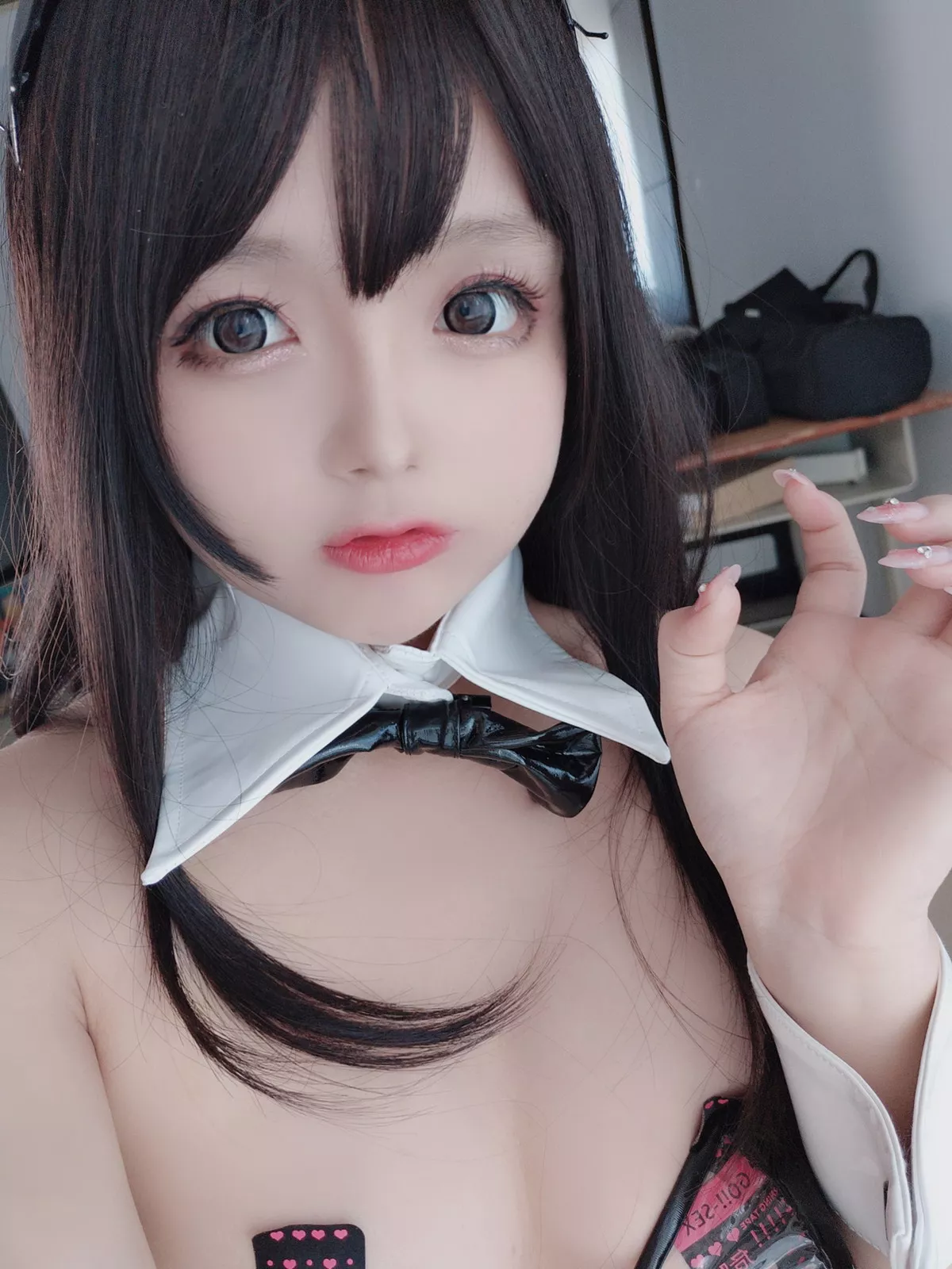 Cosplay美女日奈娇透明兔女郎主题私房性感薄透连体衣秀惹火身材撩人诱惑写真60P