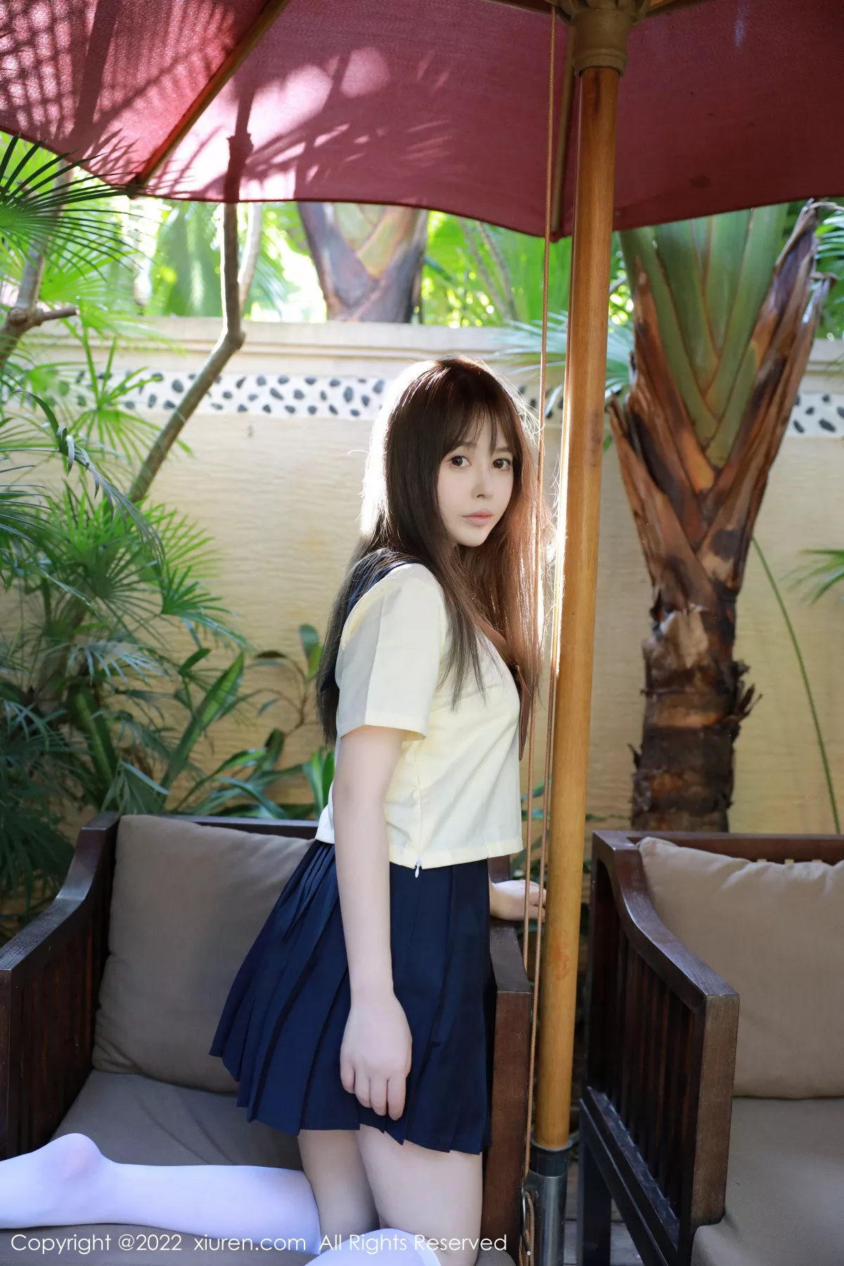XiuRen第6021期_女神Evelyn艾莉南京旅拍户外性感白色水手服秀完美身材诱惑写真66P