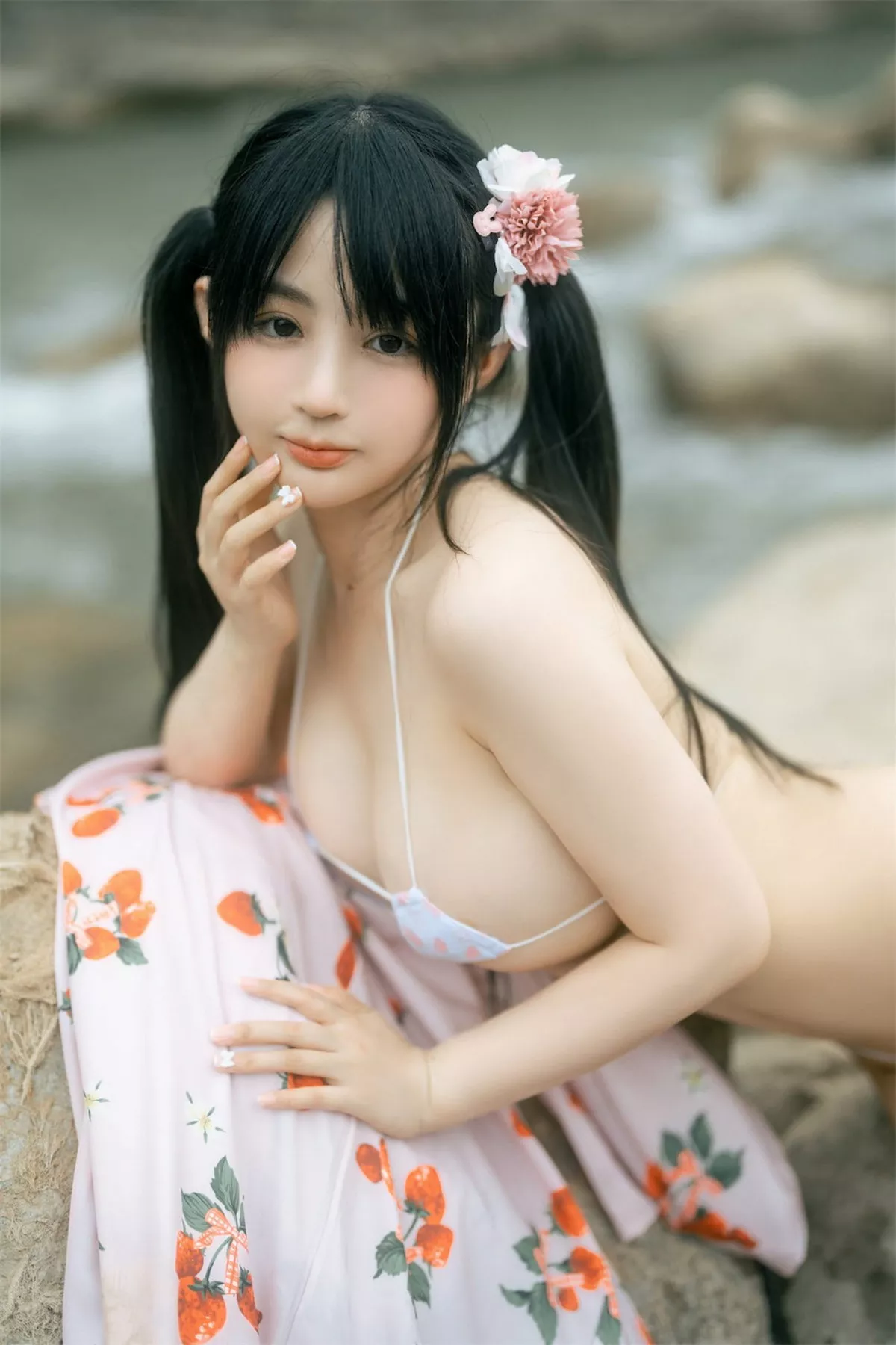 网络美女桜井宁宁和服浴衣主题户外半脱露性感三点式内衣秀豪乳翘臀诱惑写真76P