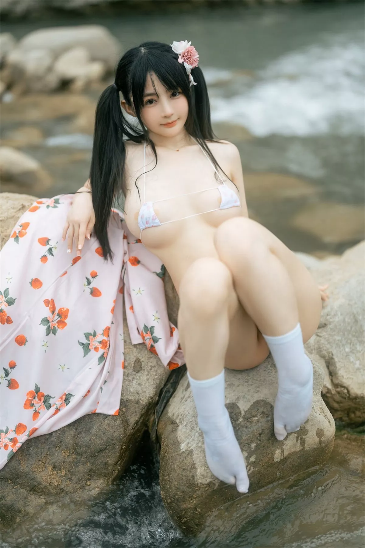 网络美女桜井宁宁和服浴衣主题户外半脱露性感三点式内衣秀豪乳翘臀诱惑写真76P