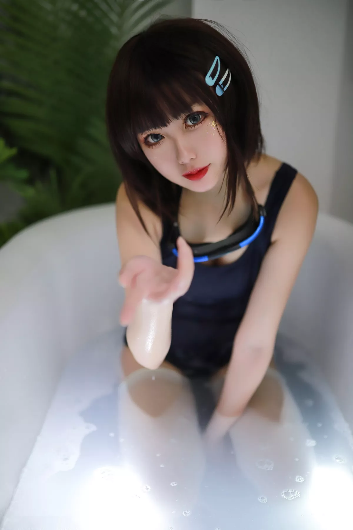 网络美女您的蛋蛋夏日泳装主题私房浴缸性感死库水泳衣湿身秀苗条身材诱惑写真40P