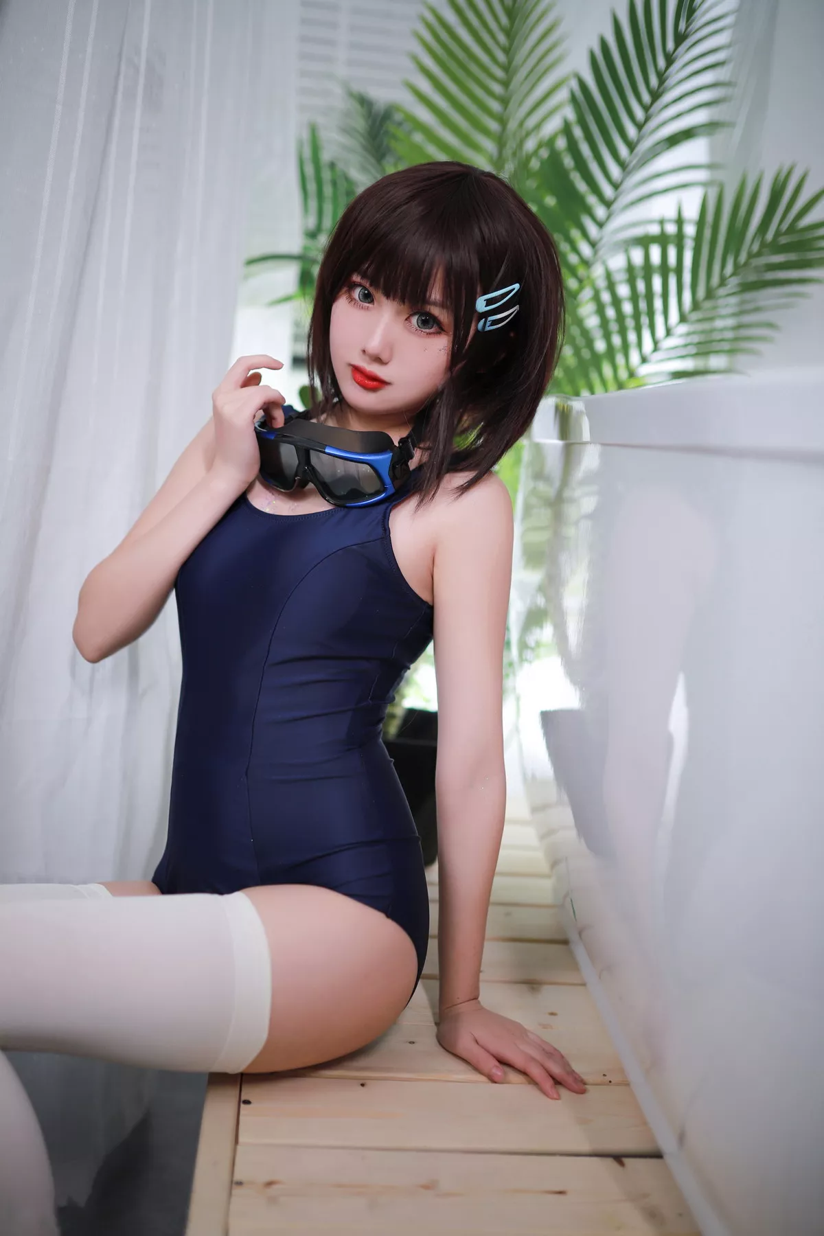 网络美女您的蛋蛋夏日泳装主题私房浴缸性感死库水泳衣湿身秀苗条身材诱惑写真40P