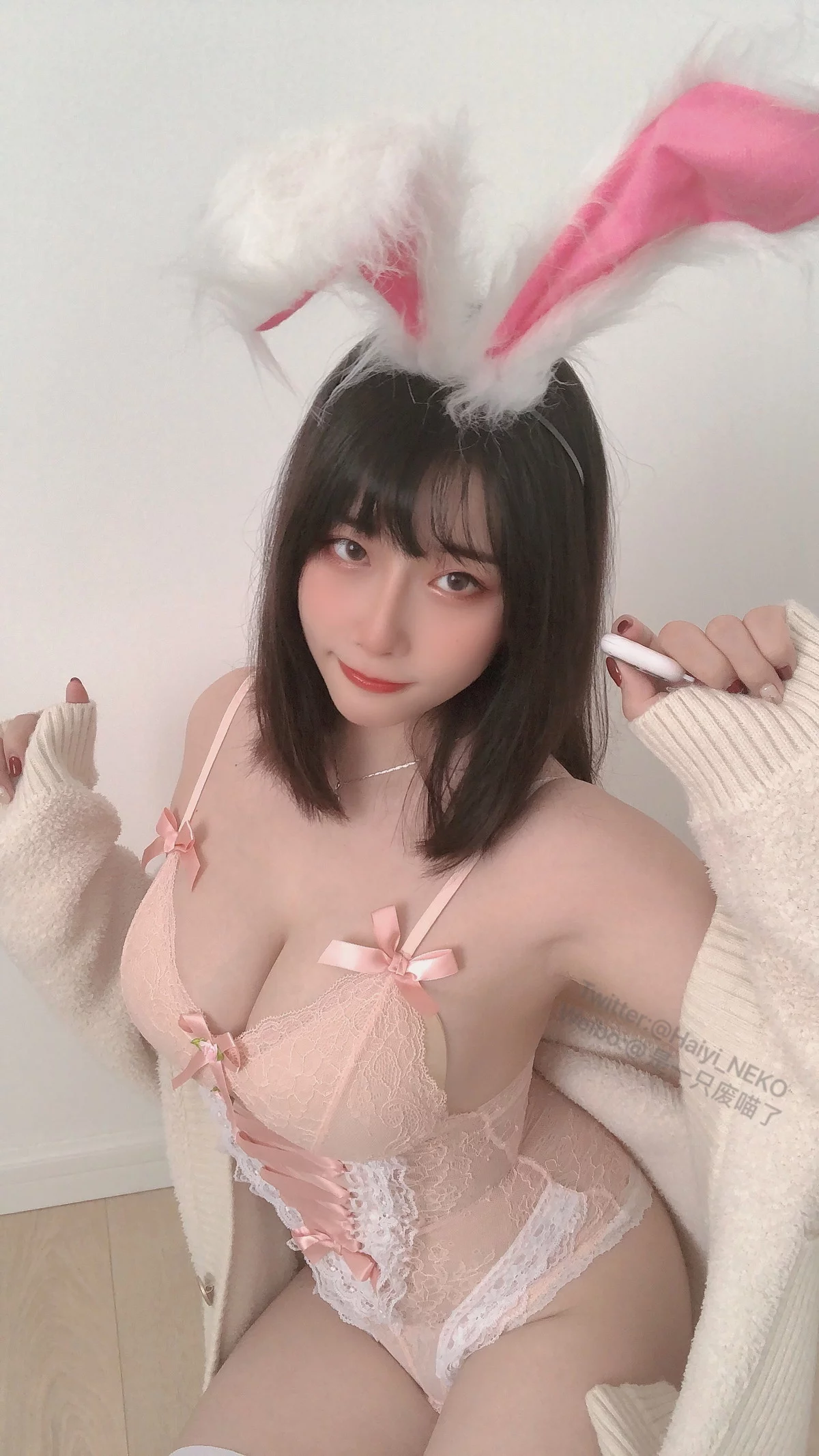 Coser美女是一只废喵了六月Fantia合集主题红色薄纱服饰露蕾丝内衣诱惑写真55P