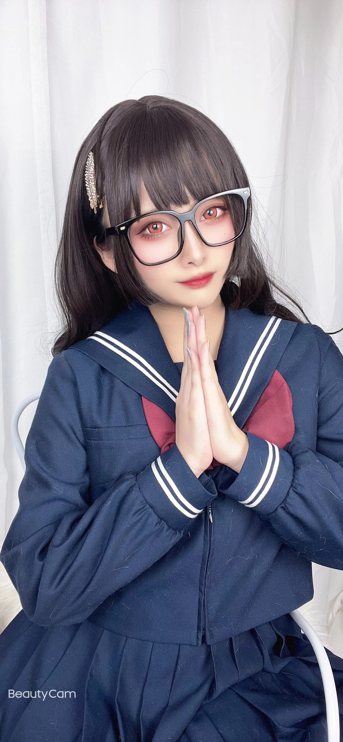 动漫博主洛璃LoLiSAMA漫画主题私房脱学生制服露性感蕾丝内衣丰满诱惑写真113P
