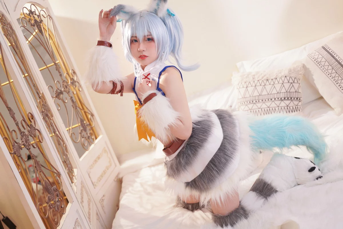 微博美少女虎森森回复术士刹那主题私房床上性感服饰秀翘臀美腿迷人诱惑写真40P