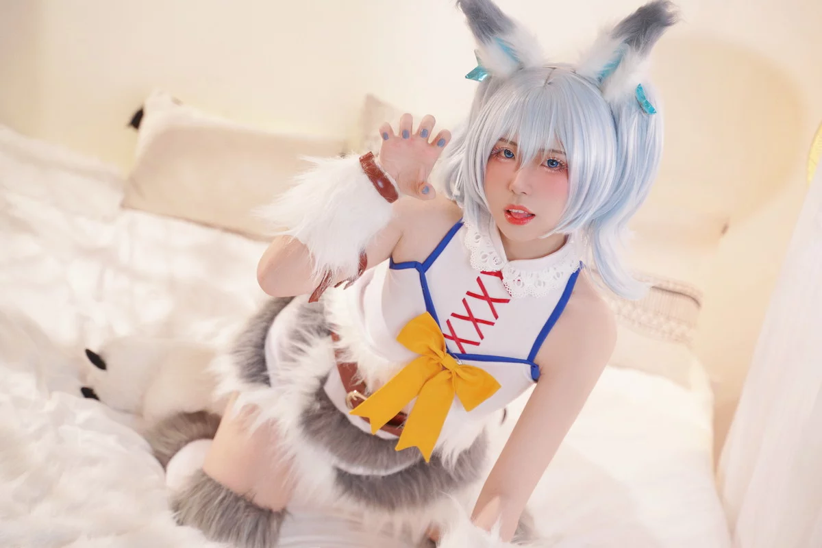 微博美少女虎森森回复术士刹那主题私房床上性感服饰秀翘臀美腿迷人诱惑写真40P
