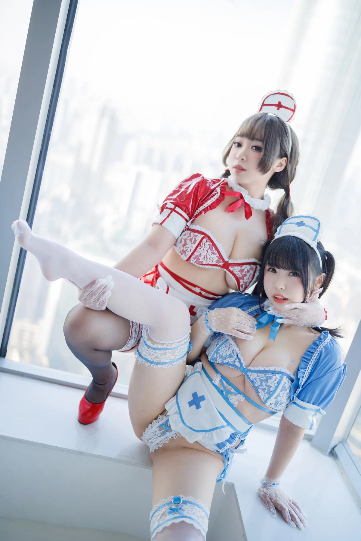 网络美女胡桃猫＆十万珍吱伏特诊疗预约主题私房性感姐妹花情趣内衣惹火诱惑写真167P