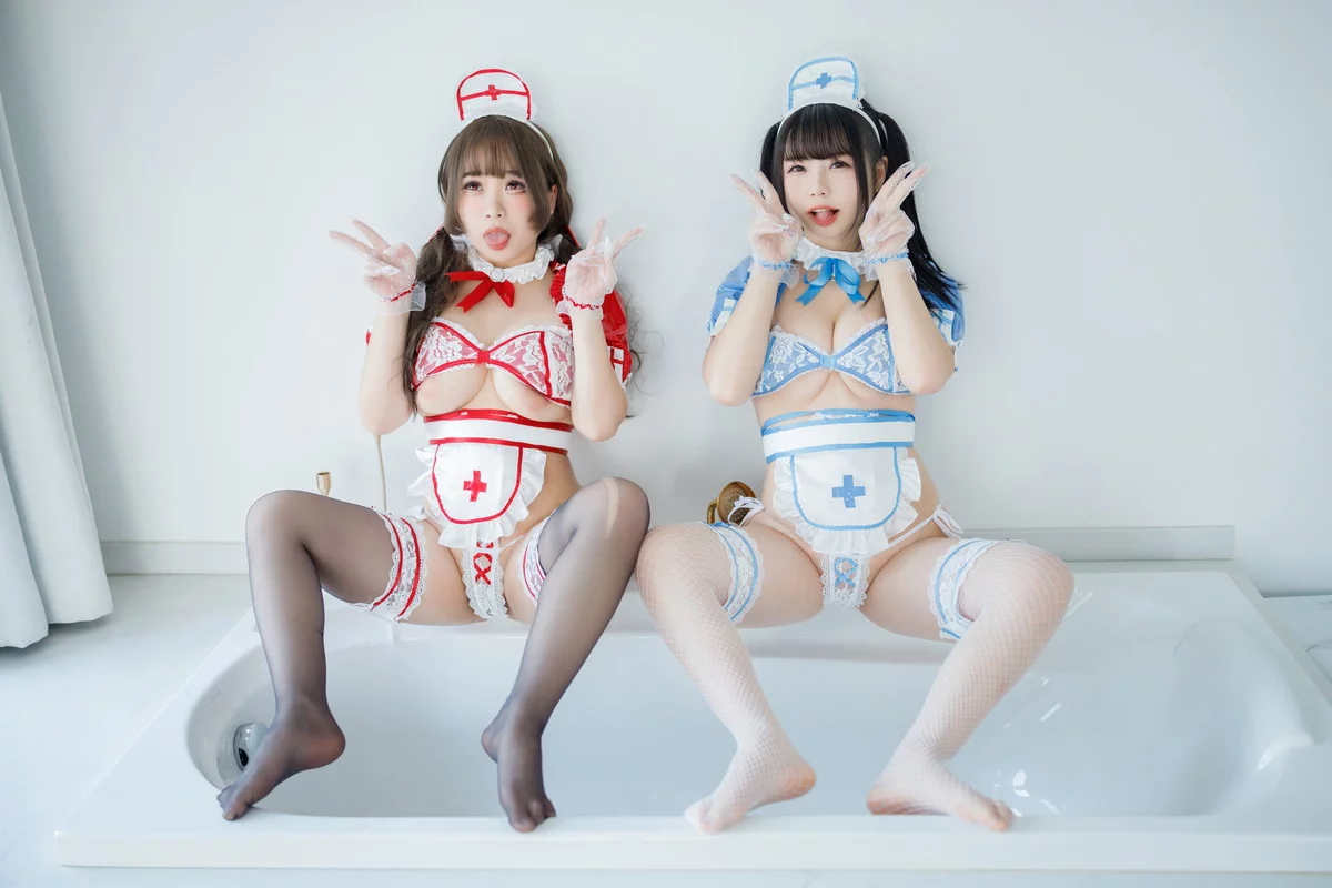 网络美女胡桃猫＆十万珍吱伏特诊疗预约主题私房性感姐妹花情趣内衣惹火诱惑写真167P
