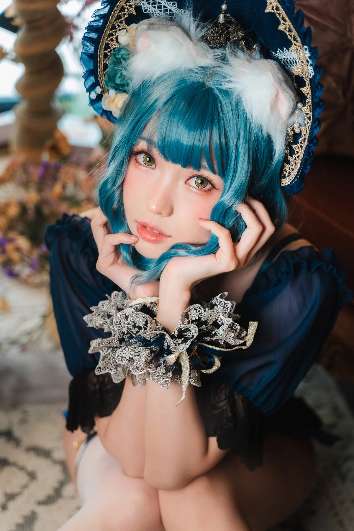 Coser妹子Ely_eee折耳猫少女人形主题性感情趣服饰露蕾丝内衣迷人诱惑写真60P