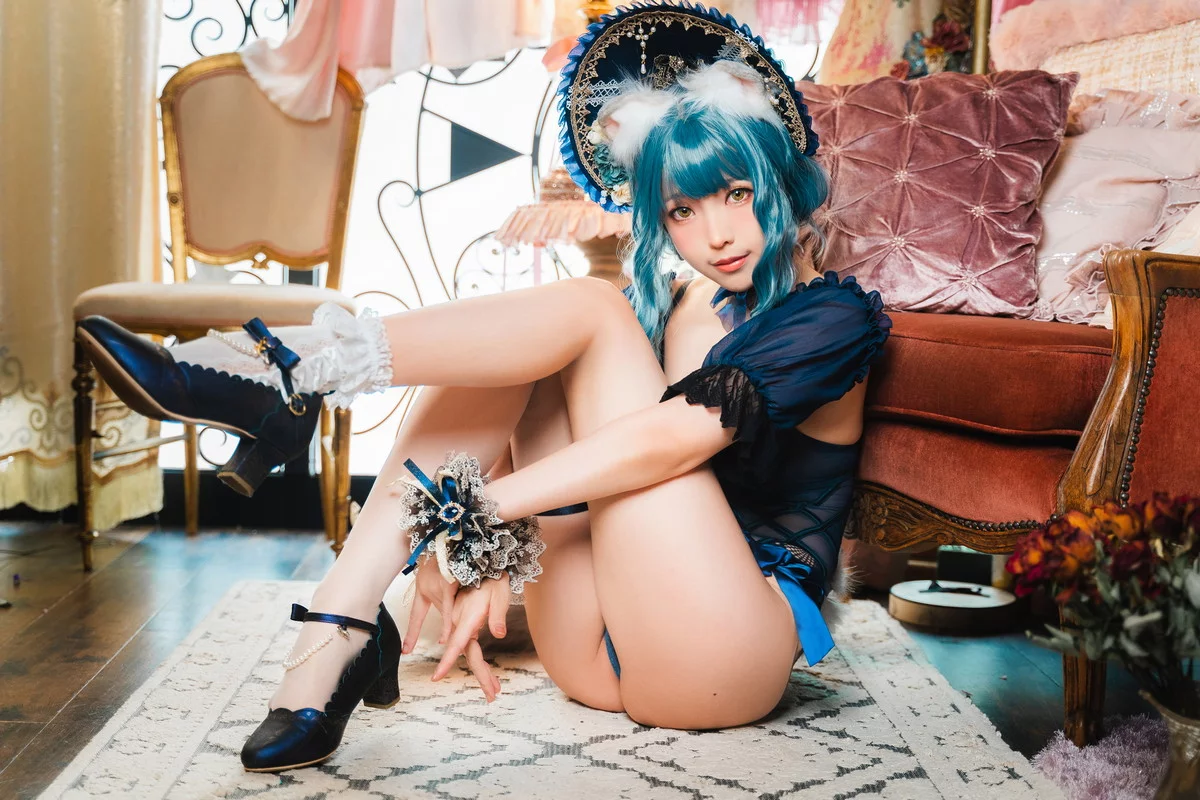 Coser妹子Ely_eee折耳猫少女人形主题性感情趣服饰露蕾丝内衣迷人诱惑写真60P