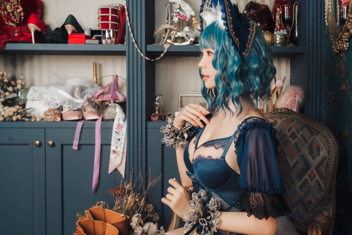 Coser妹子Ely_eee折耳猫少女人形主题性感情趣服饰露蕾丝内衣迷人诱惑写真60P