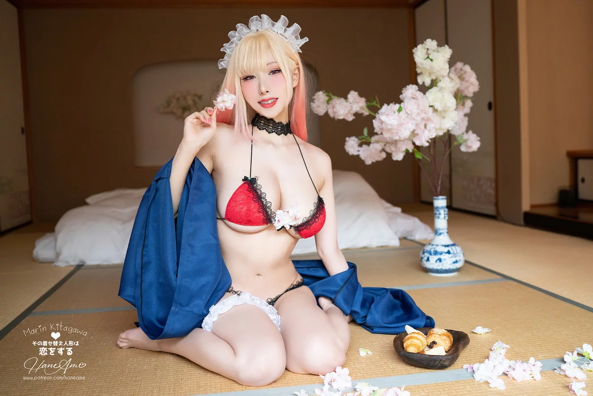 Coser美女雨波_HaneAme-LINGERIE主题性感蕾丝边情趣内衣秀丰满身材诱惑写真27P